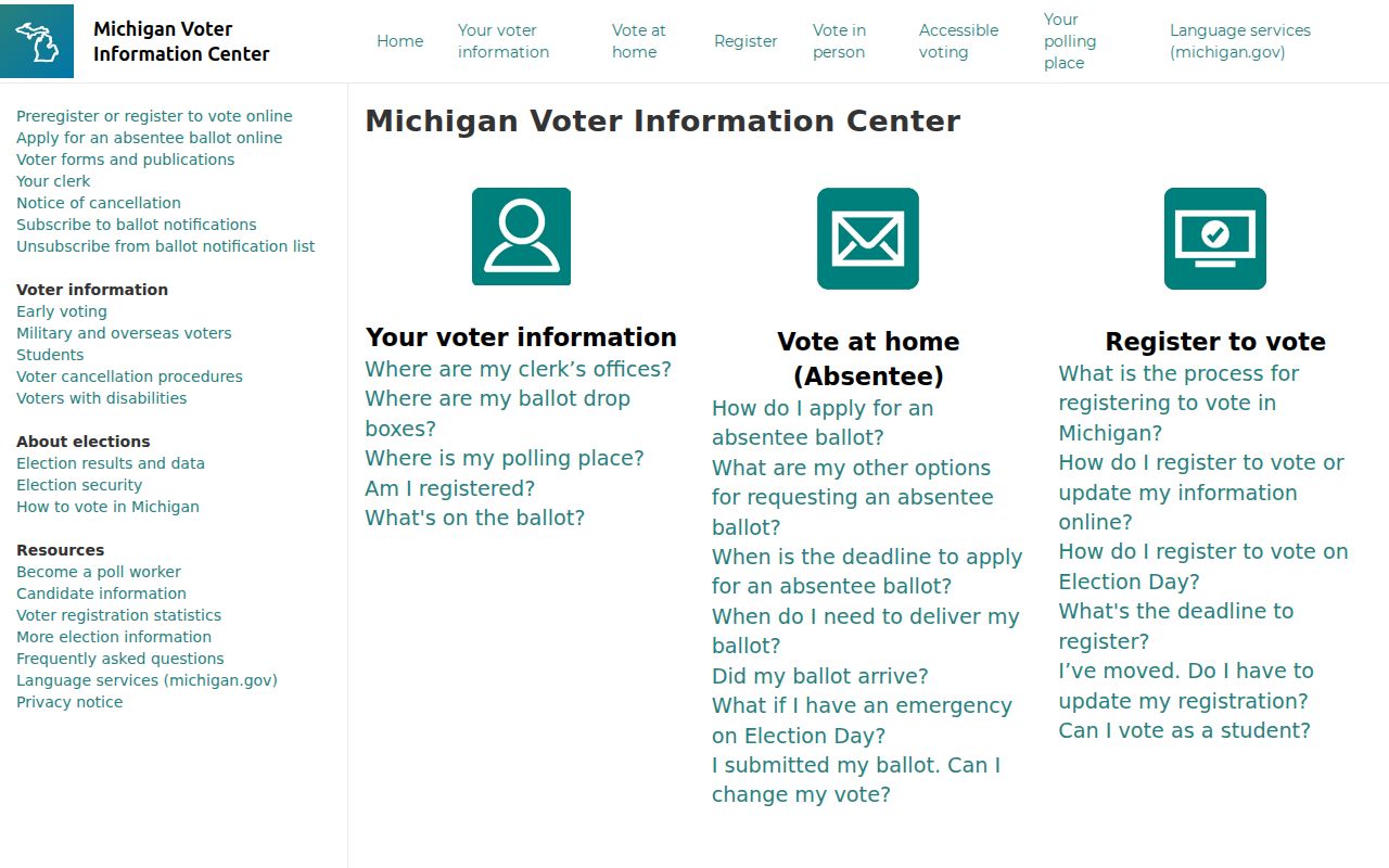 Bay City voter-record screen for resident verification